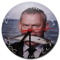 Doc Martin Fish in MouthWall Clock