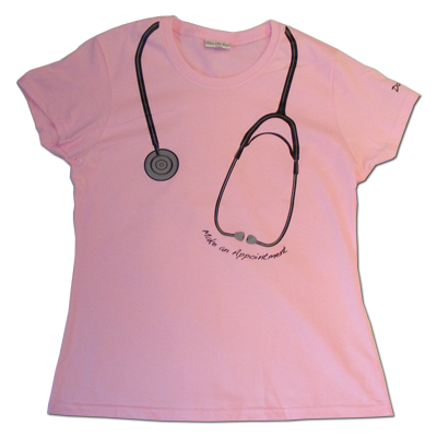 Doc Martin Ladies T-Shirtin Pink with"Make an appointment"