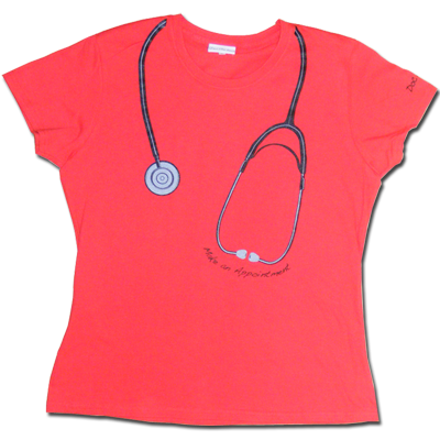 Doc Martin Ladies T-Shirtin Red with"Make an appointment"