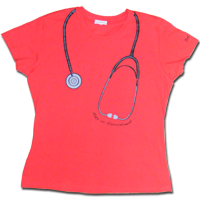 Doc Martin Ladies T-Shirtin Red with"Make an appointment"